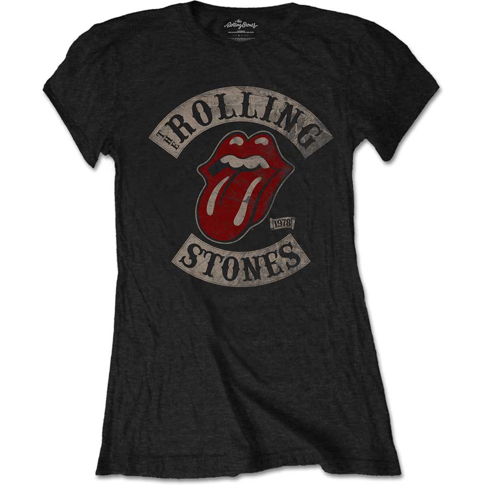 Tričko The Rolling Stones - Tour 1978, Žena,Čierna,4XL
