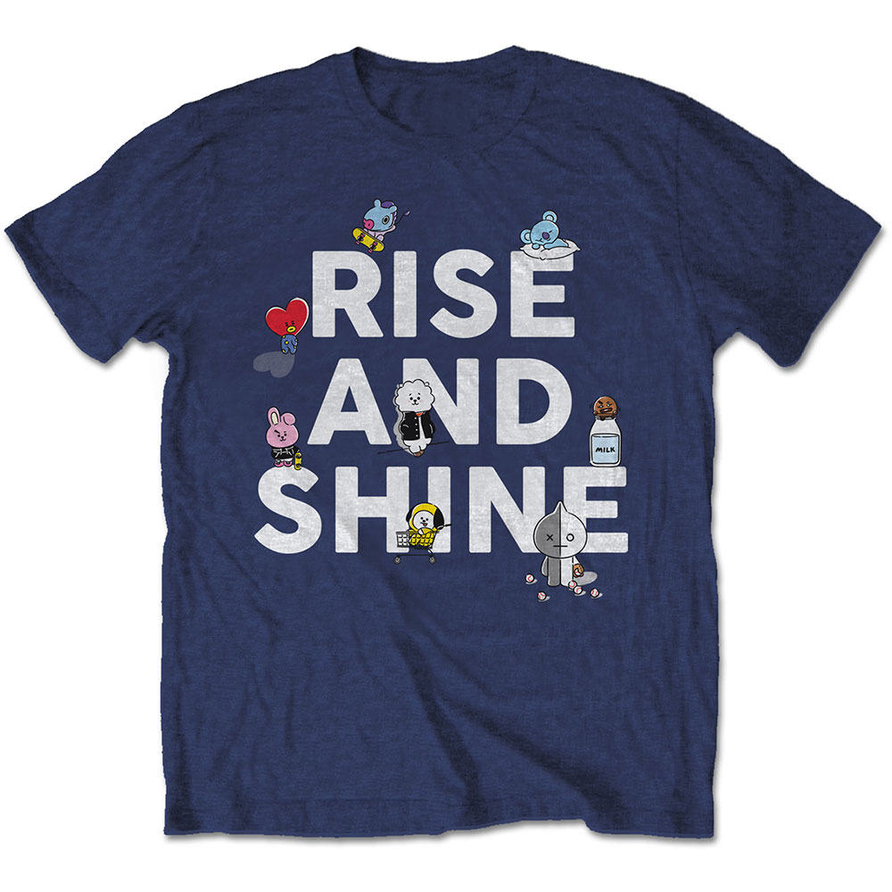 Tričko BTS - Rise And Shine, Unisex,Modrá,XXL