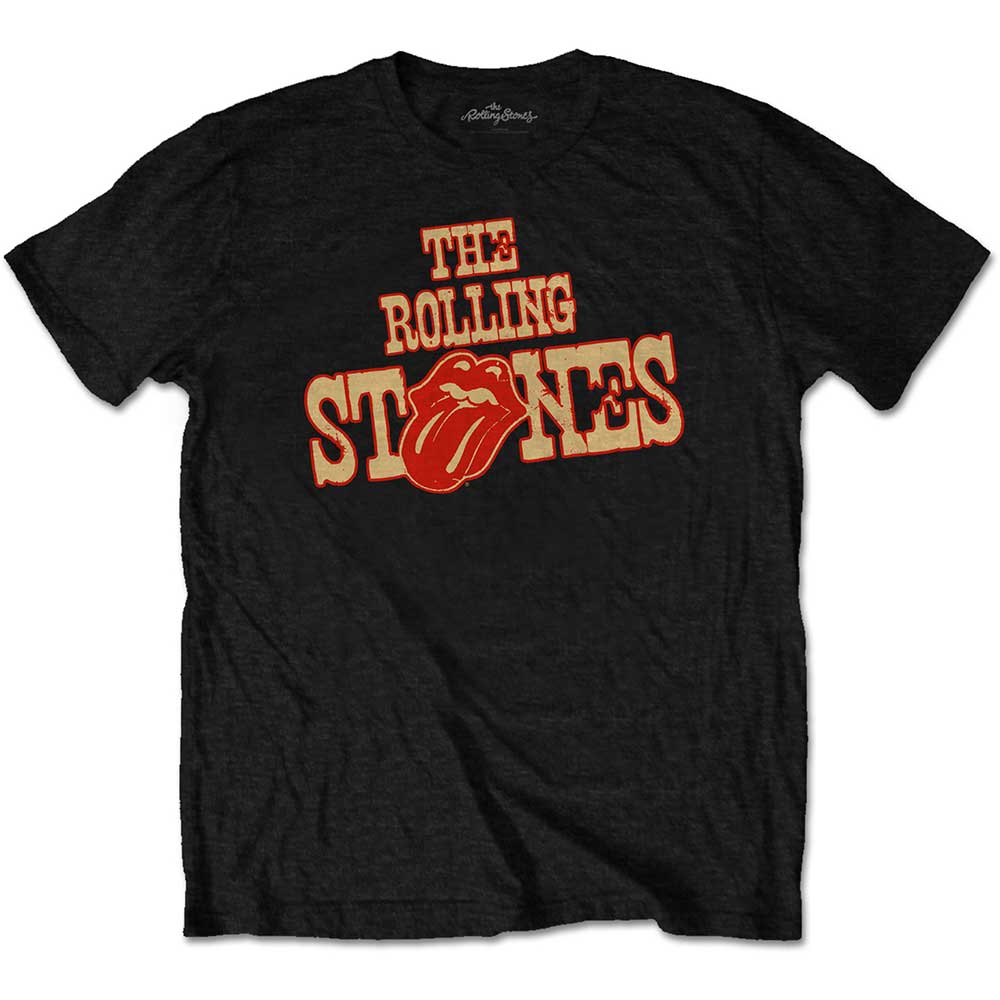 Tričko The Rolling Stones - Wild West Logo, Unisex,Čierna,XXL