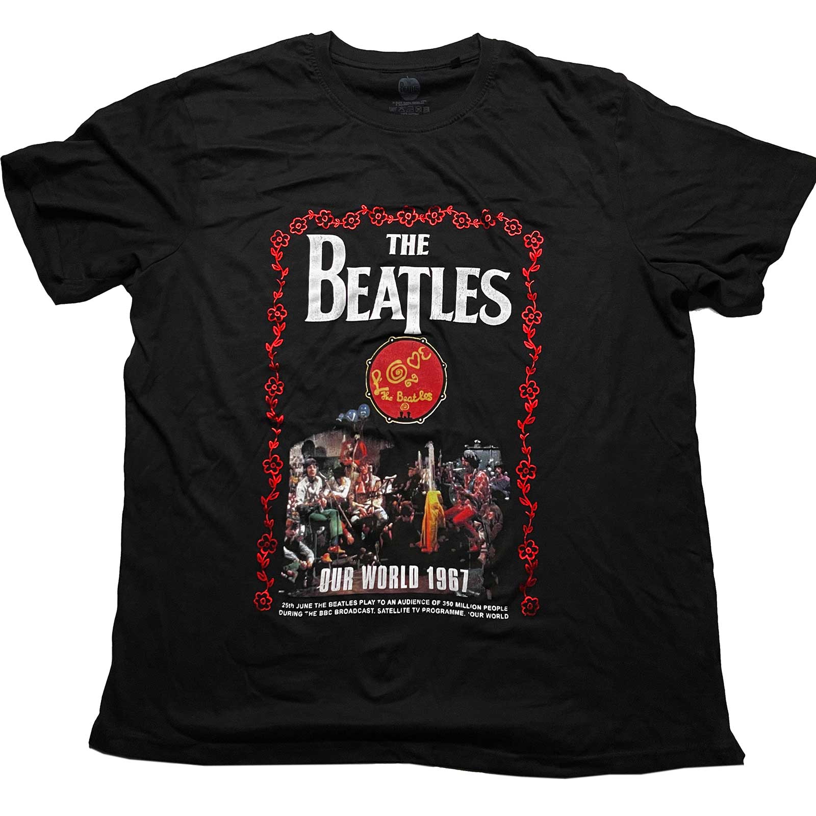 Tričko The Beatles - Our World 1967, Unisex,Čierna,XL