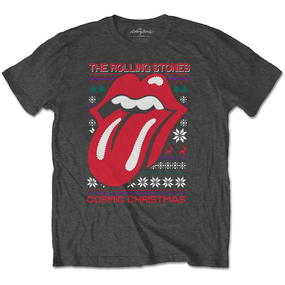 Tričko The Rolling Stones - Cosmic Christmas, Unisex,Šedá,XXL