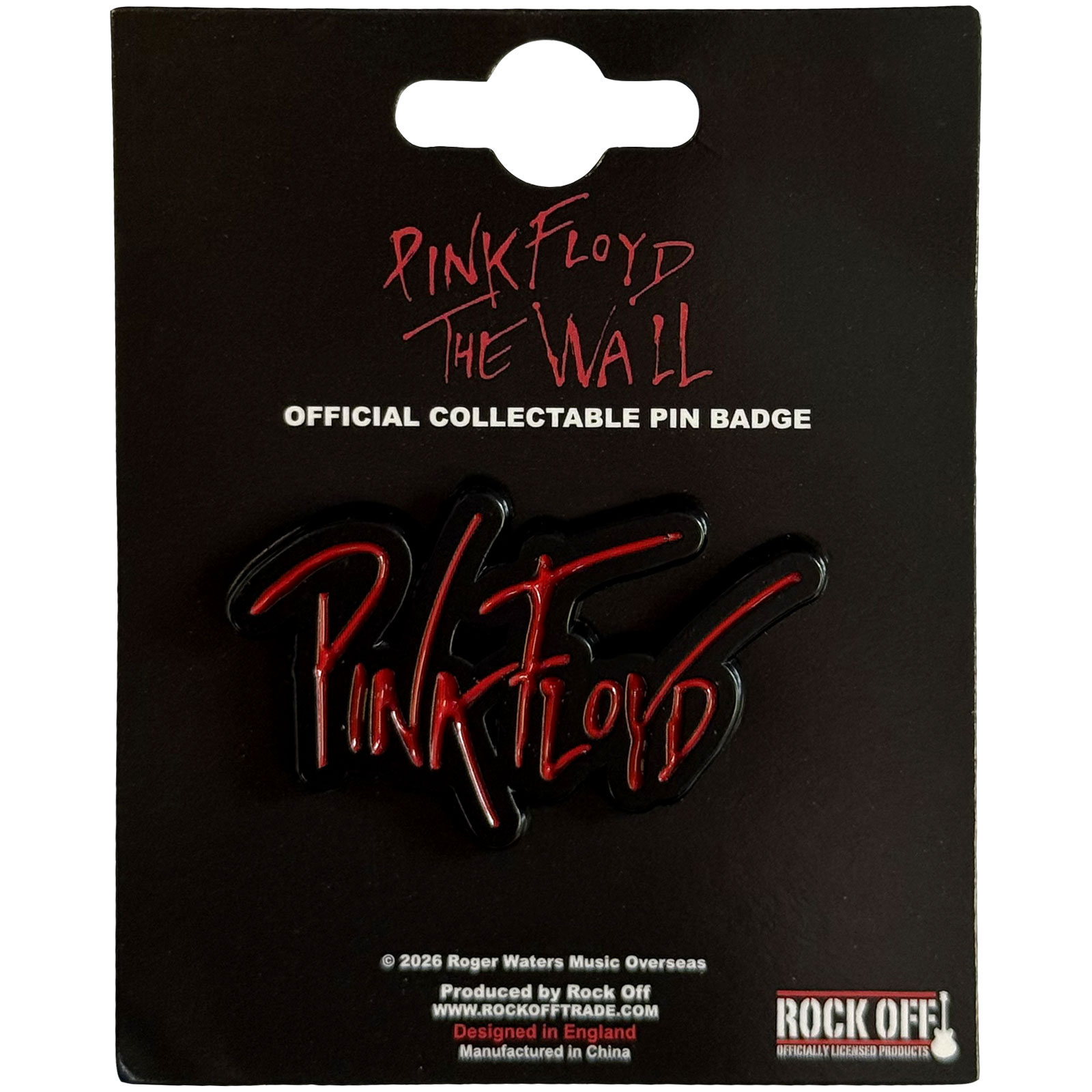 Odznak Pink Floyd - The Wall Text Logo