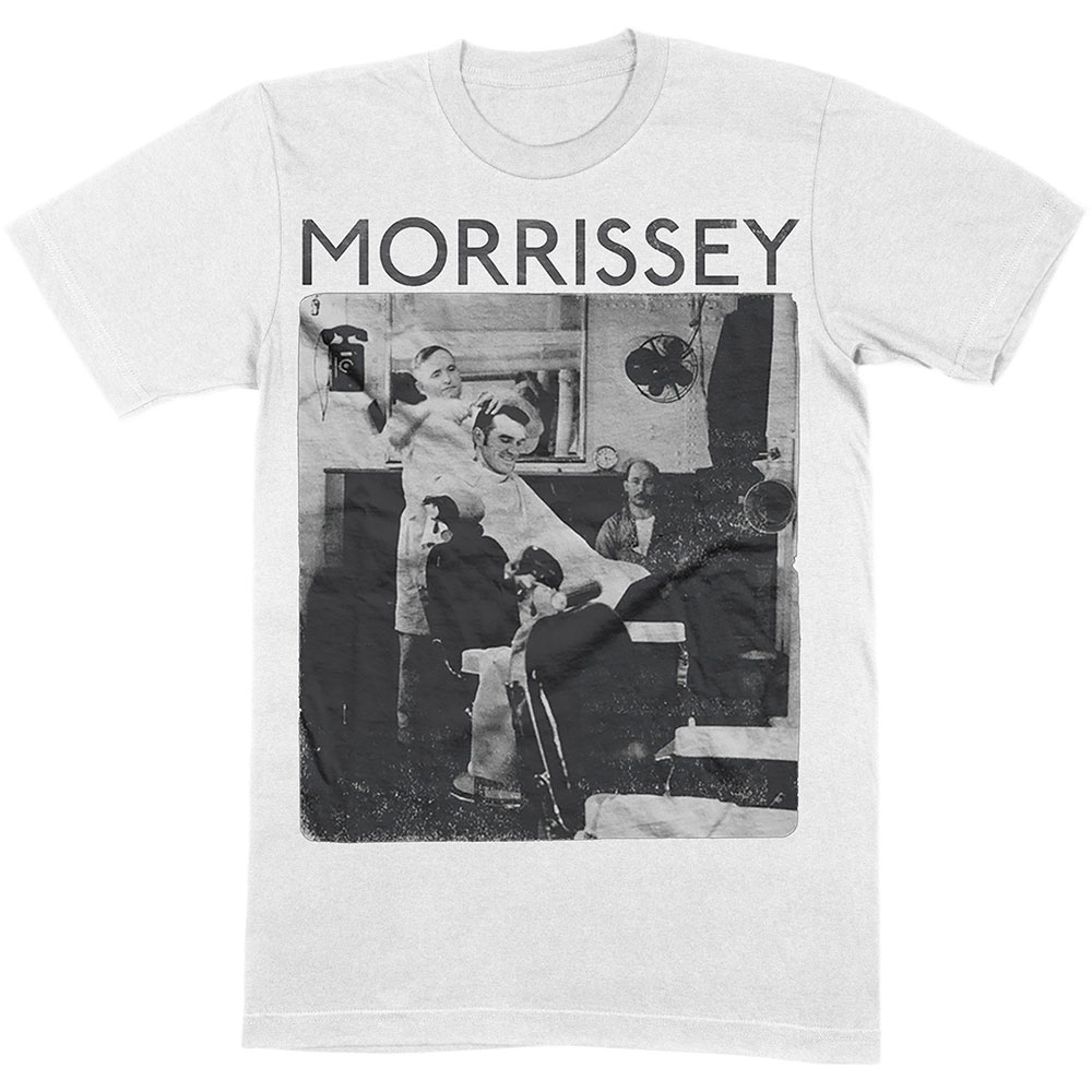 Tričko Morrissey - Barber Shop, Unisex,Biela,XXL