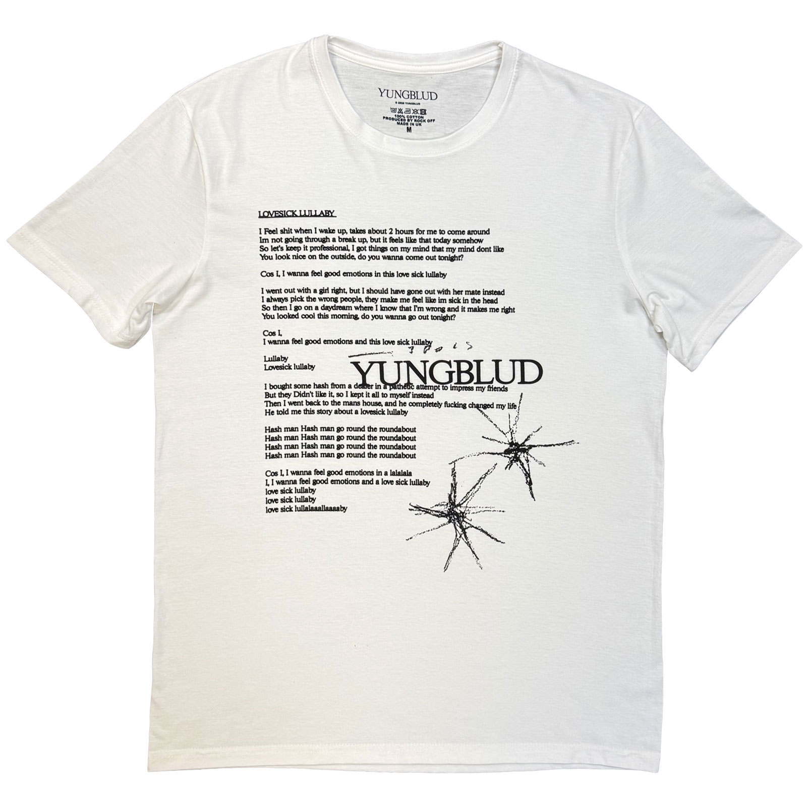 Tričko Yungblud - Lovesick Lullaby, Unisex,Biela,XXL