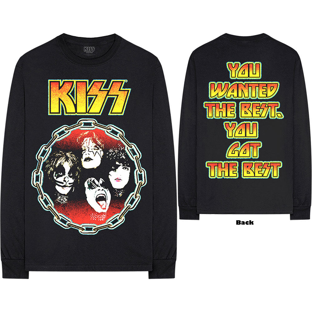 Tričko s dlhým rukávom Kiss - You Wanted The Best, Unisex,Čierna,M