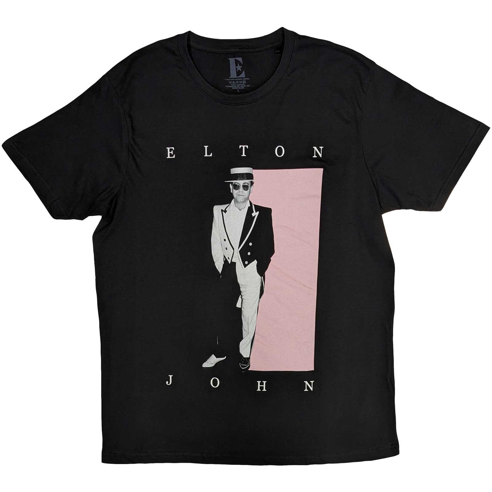 Tričko Elton John - Tux Photo, Unisex,Čierna,XXL