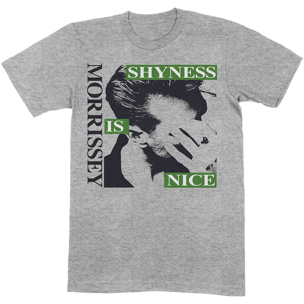 Tričko Morrissey - Shyness Is Nice, Unisex,Šedá,XXL