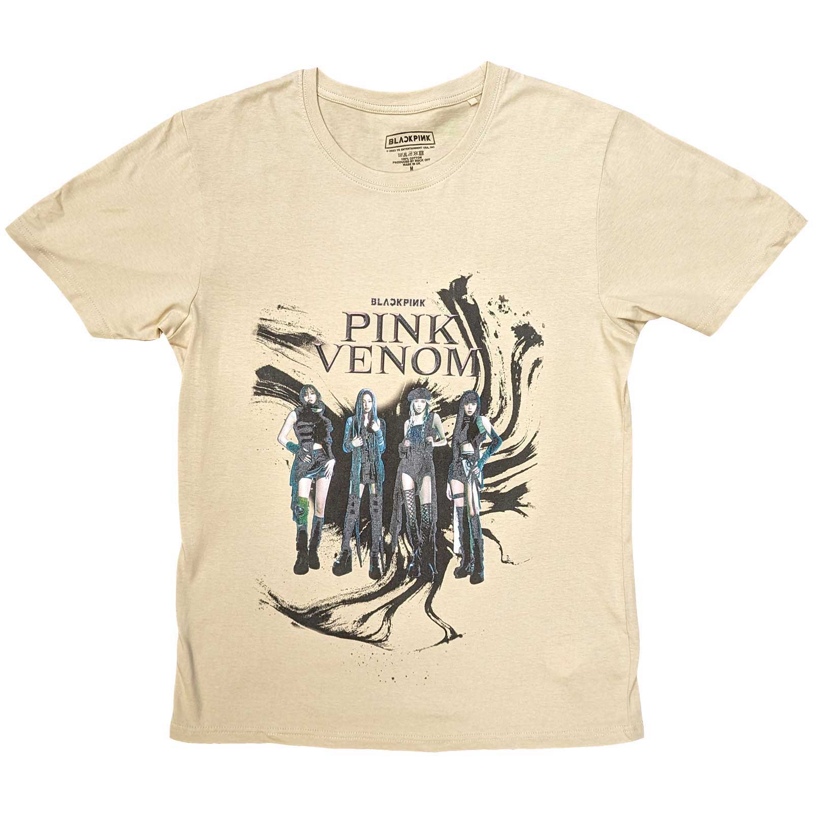 Tričko Blackpink - Pink Venom Oil Stroke, Unisex,Natural,XXL