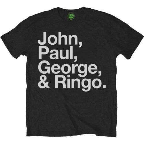 Tričko The Beatles - John, Paul, George & Ringo, Unisex,Čierna,XXL