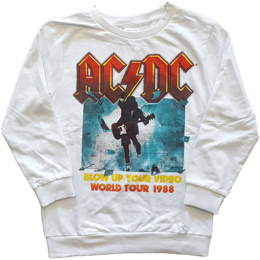 Crewneck AC/DC - Blow Up Your Video, Dieťa,Biela,11 – 12 rokov