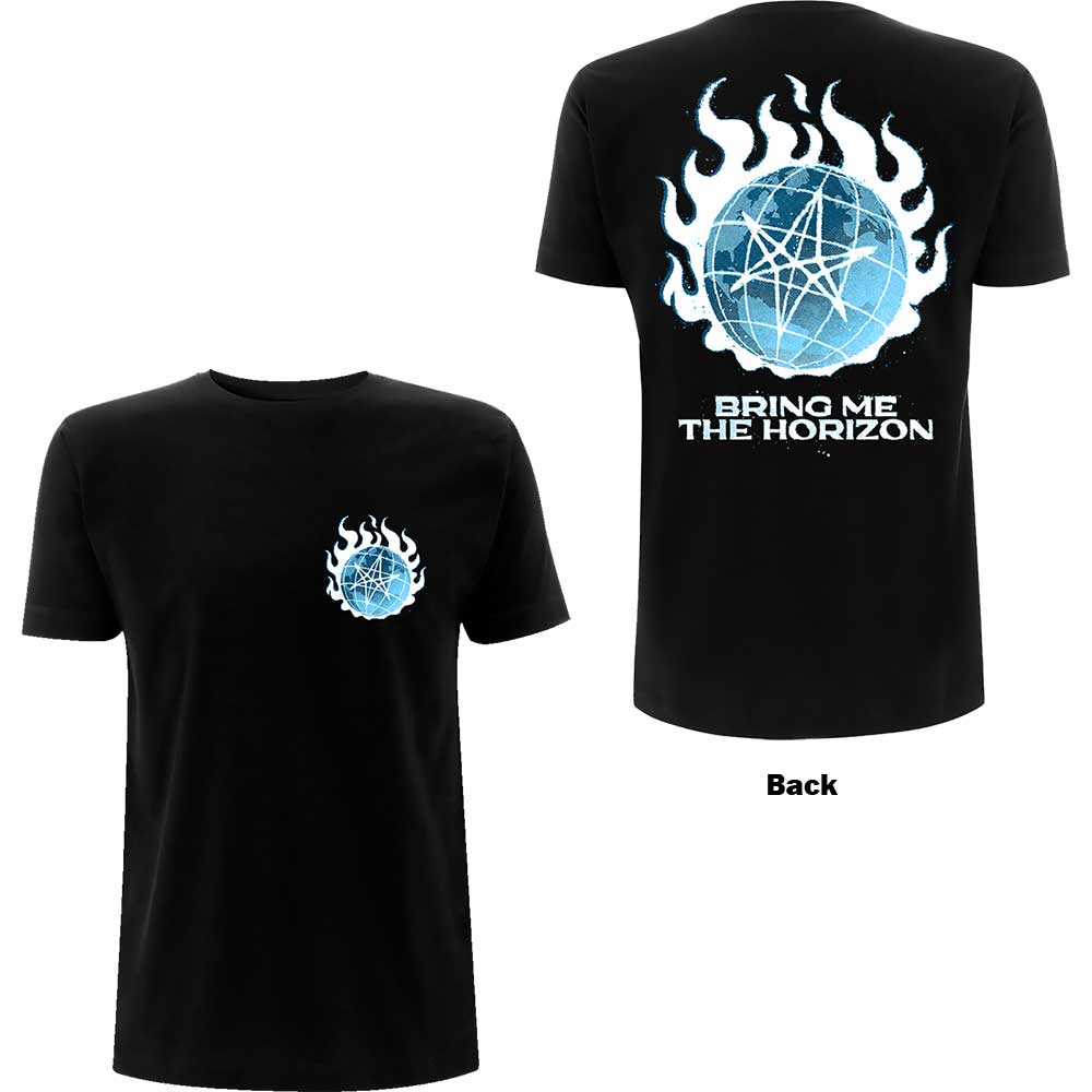 Tričko Bring me the horizon - Globe, Unisex,Čierna,XXL
