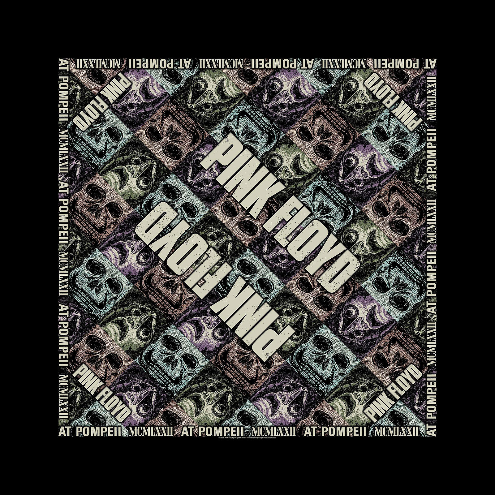 Šatka Pink Floyd - Mosaics, Unisex,Čierna,Univerzálna