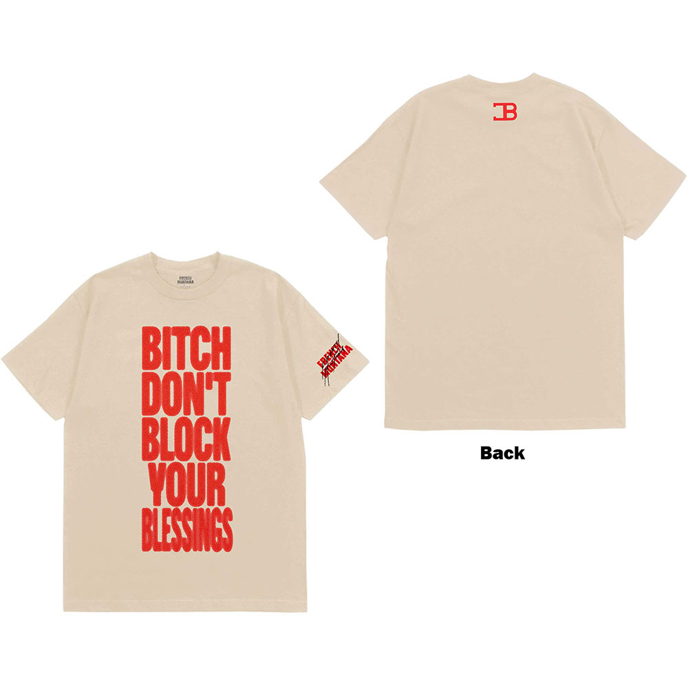 Tričko French Montana - Don't Block Your Blessings, Unisex,Natural,XXL