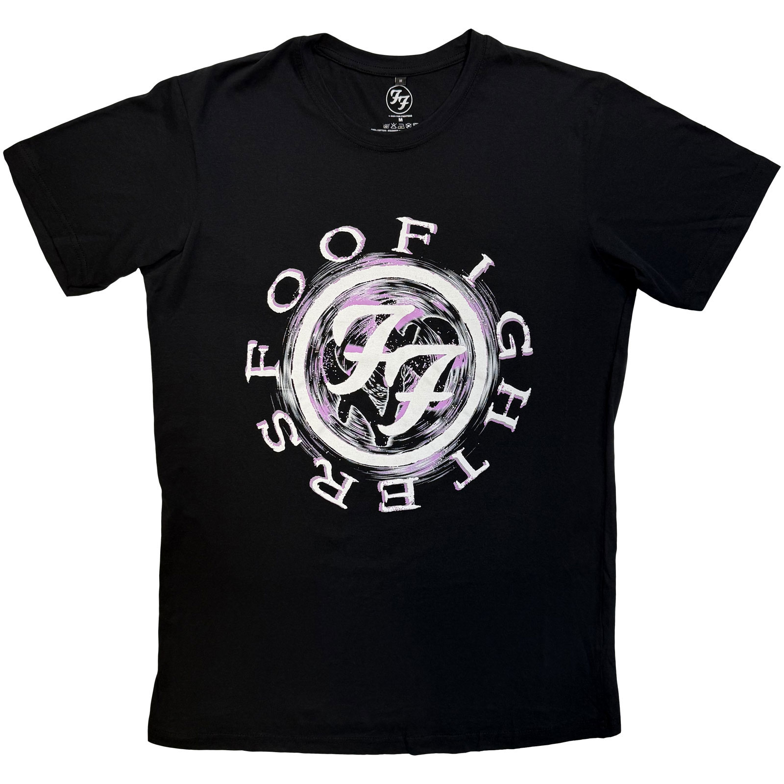 Tričko Foo Fighters - Wheel Logo Shadow, Unisex,Čierna,XXL