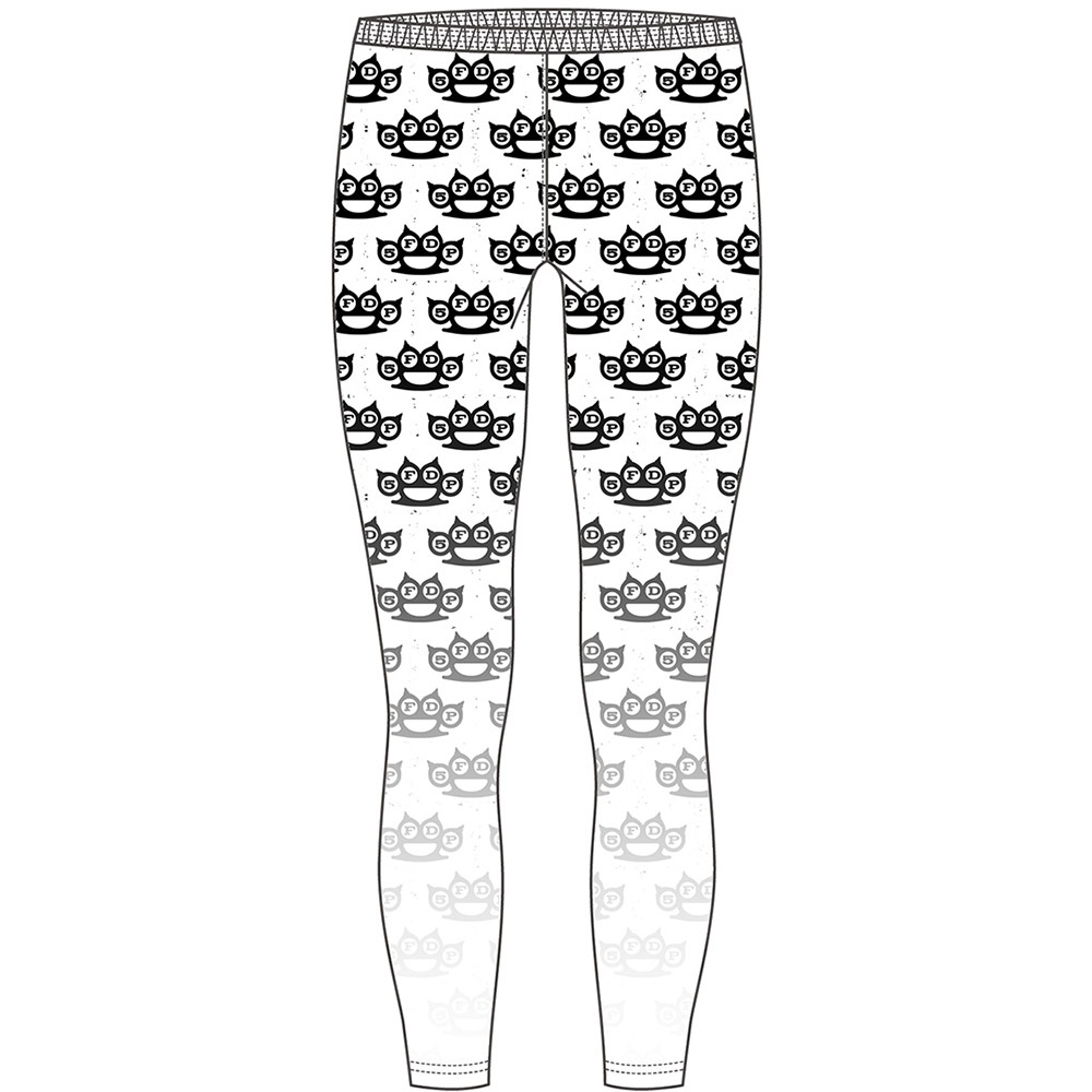 Legíny Five Finger Death Punch - Knuckleduster, Žena,Čierna/biela,M/L