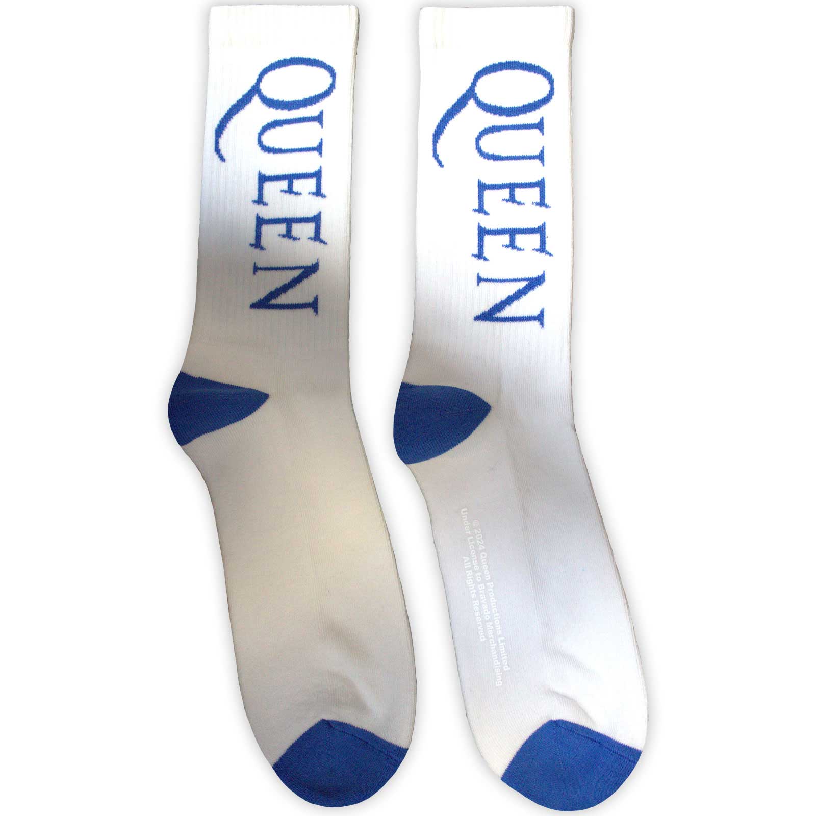 Ponožky Queen - Blue Logo, Unisex,Biela,UK 7 - 11