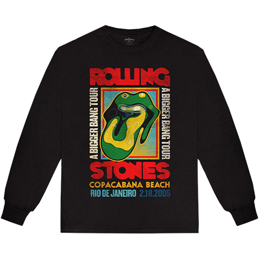 Tričko s dlhým rukávom The Rolling Stones - Copacabana Beach, Unisex,Čierna,XXL