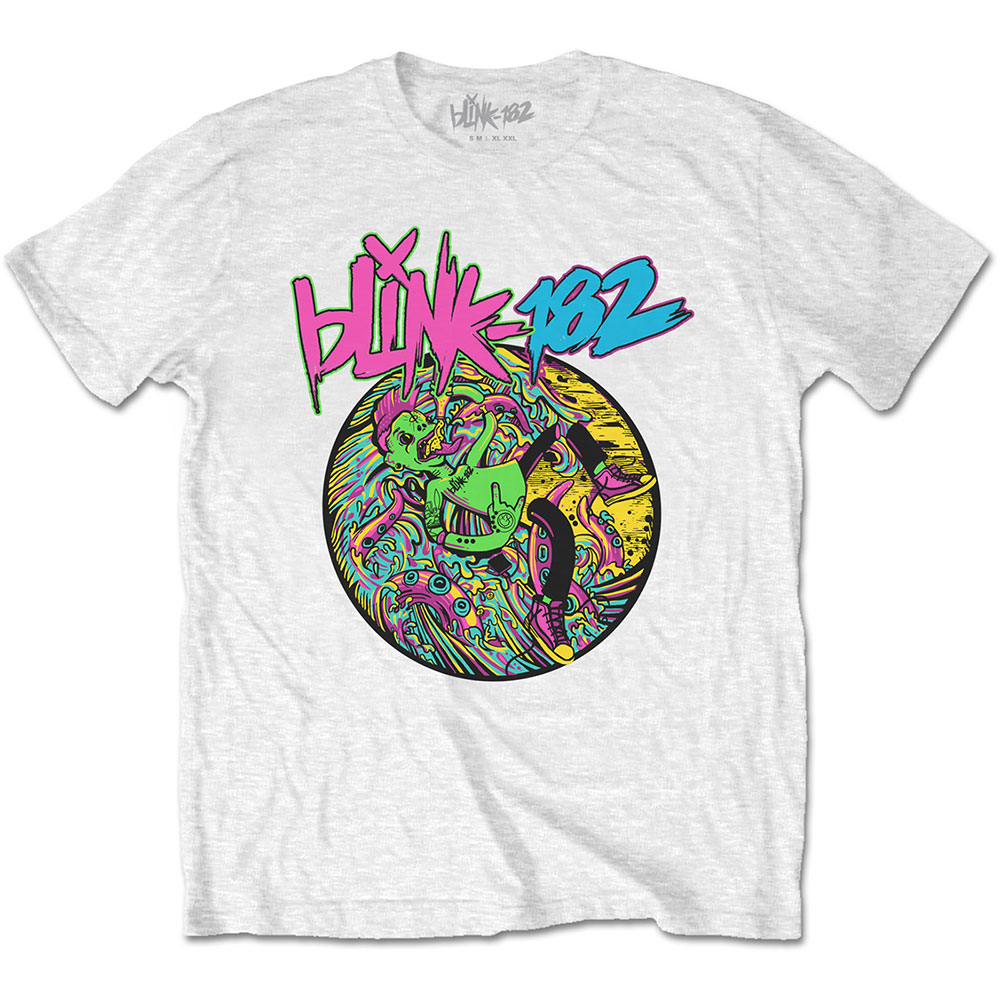Tričko Blink 182 - Overboard Event, Unisex,Biela,XXL