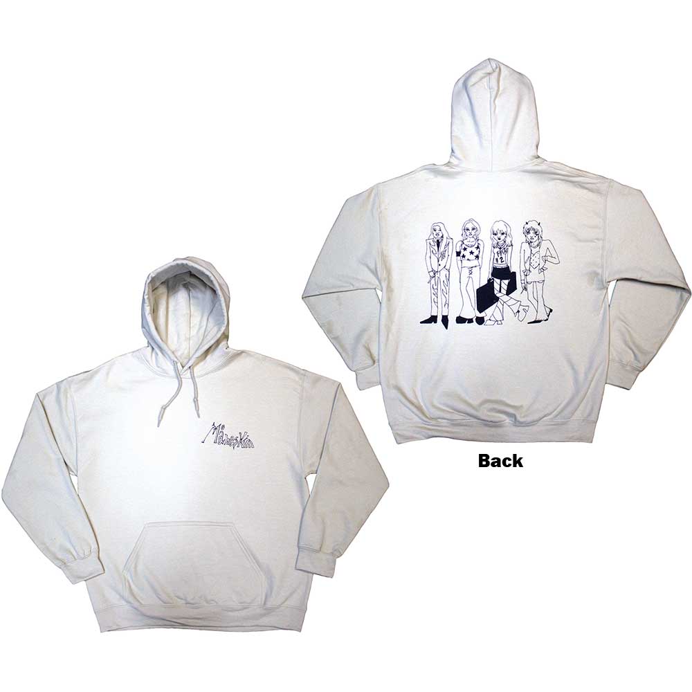 Mikina Maneskin - Pocket Logo & Mini Doodles, Unisex,Natural,XXL