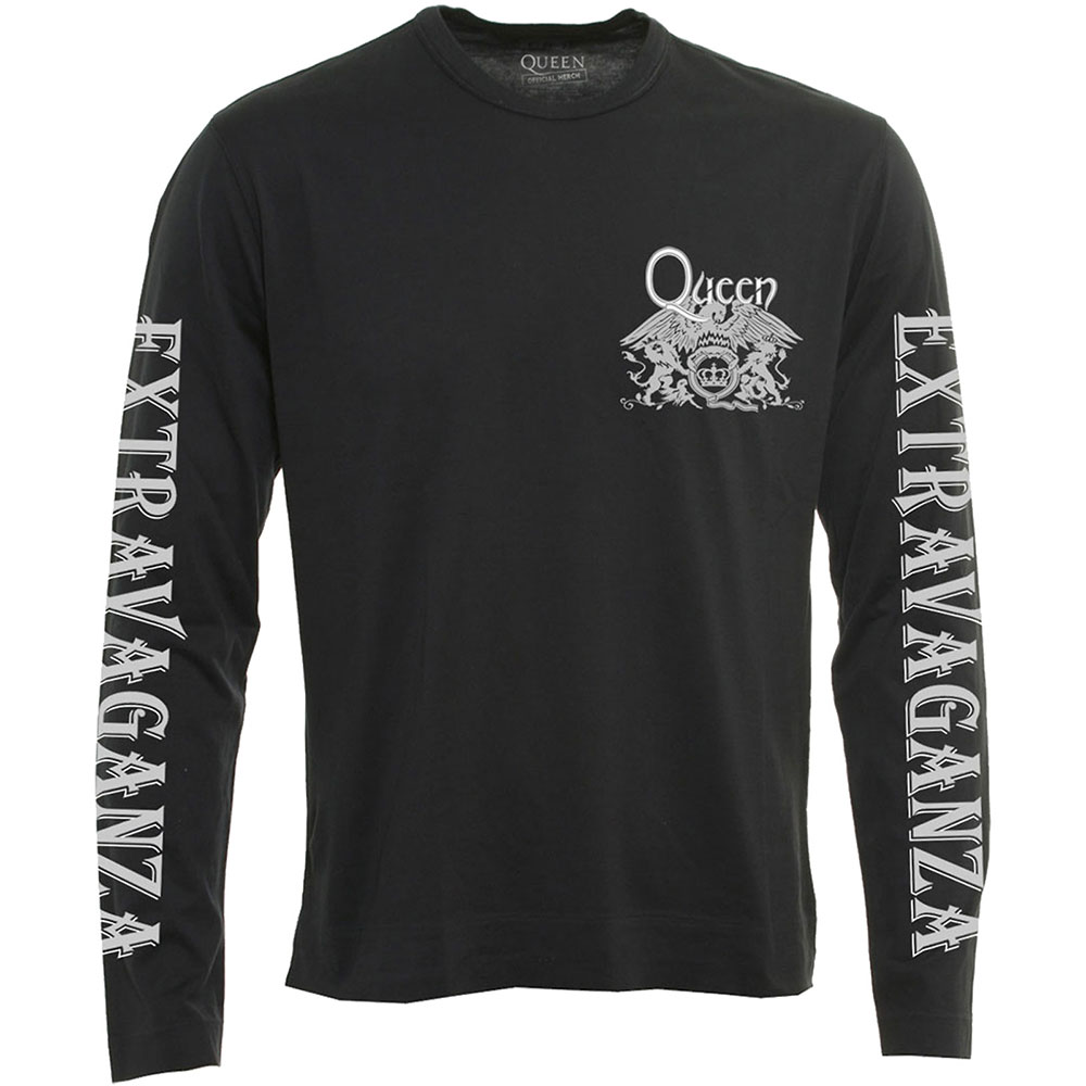 Tričko s dlhým rukávom Queen - Extravaganza, Unisex,Čierna,XXL