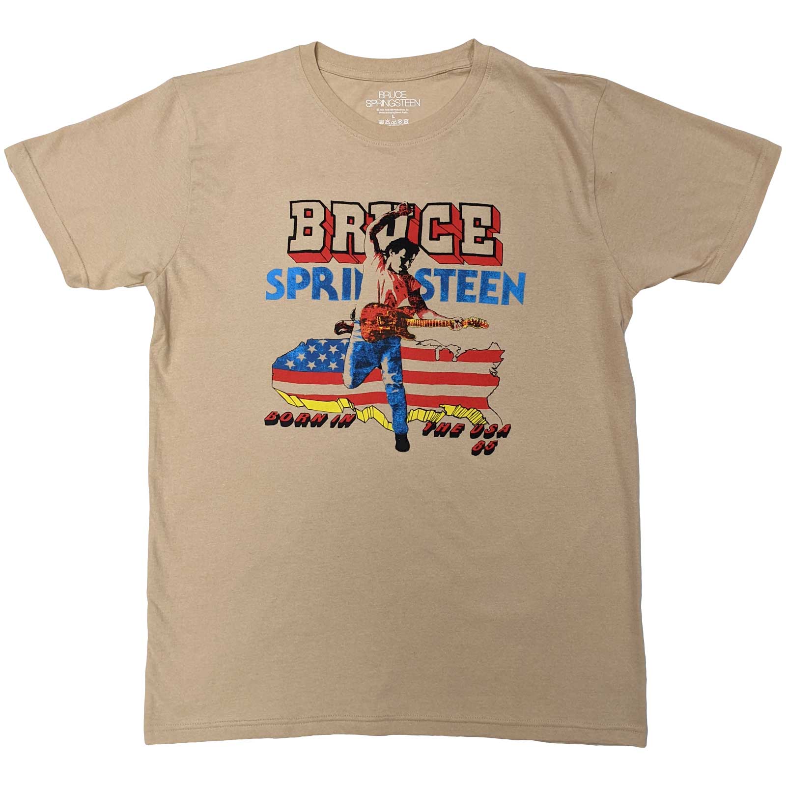Tričko Bruce Springsteen - Born in The USA '85, Unisex,Natural,XXL