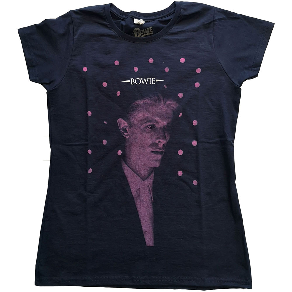 Tričko David Bowie - Dots, Žena,Modrá,XXL