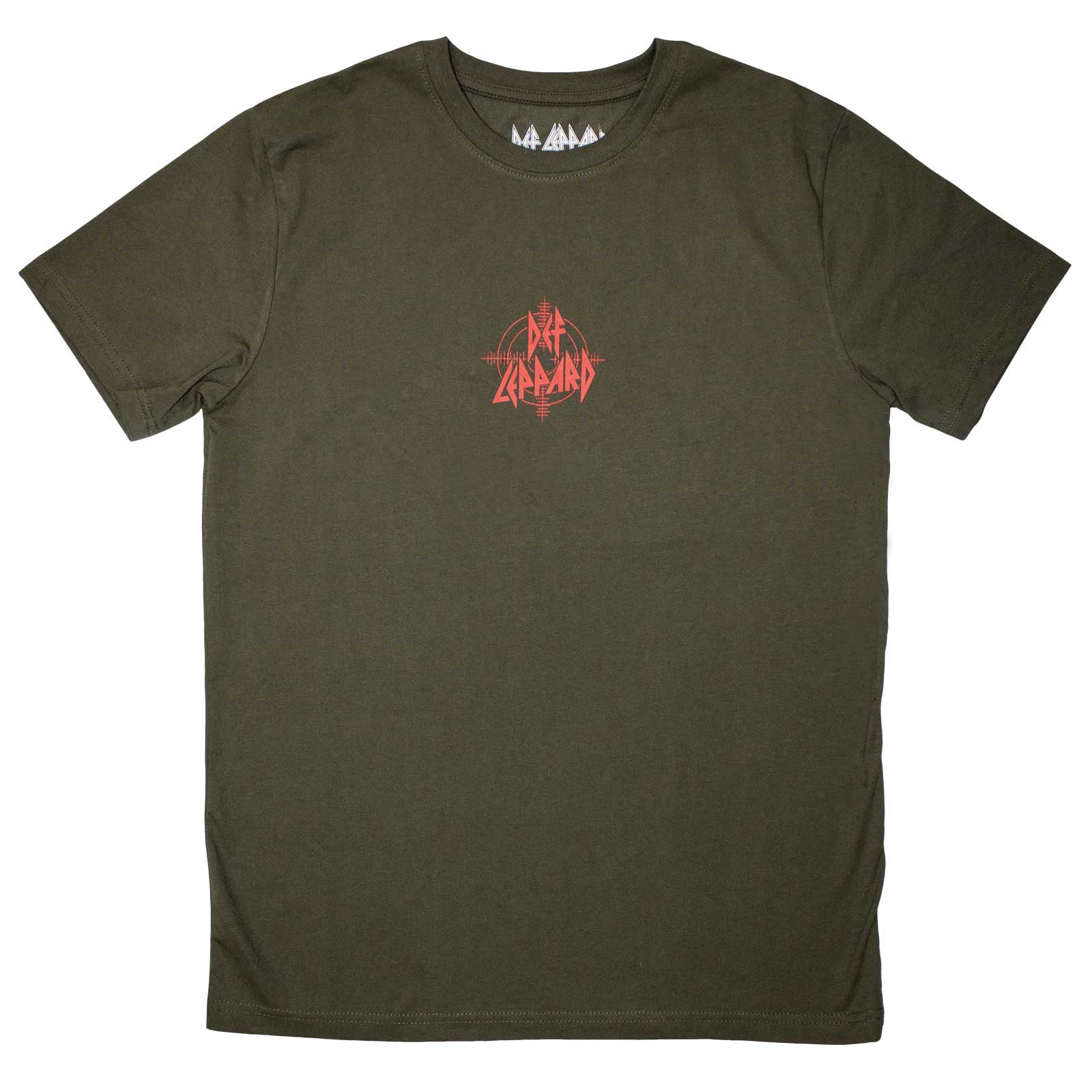 Tričko Def Leppard - Mini Target Logo, Unisex,Zelená,XXL