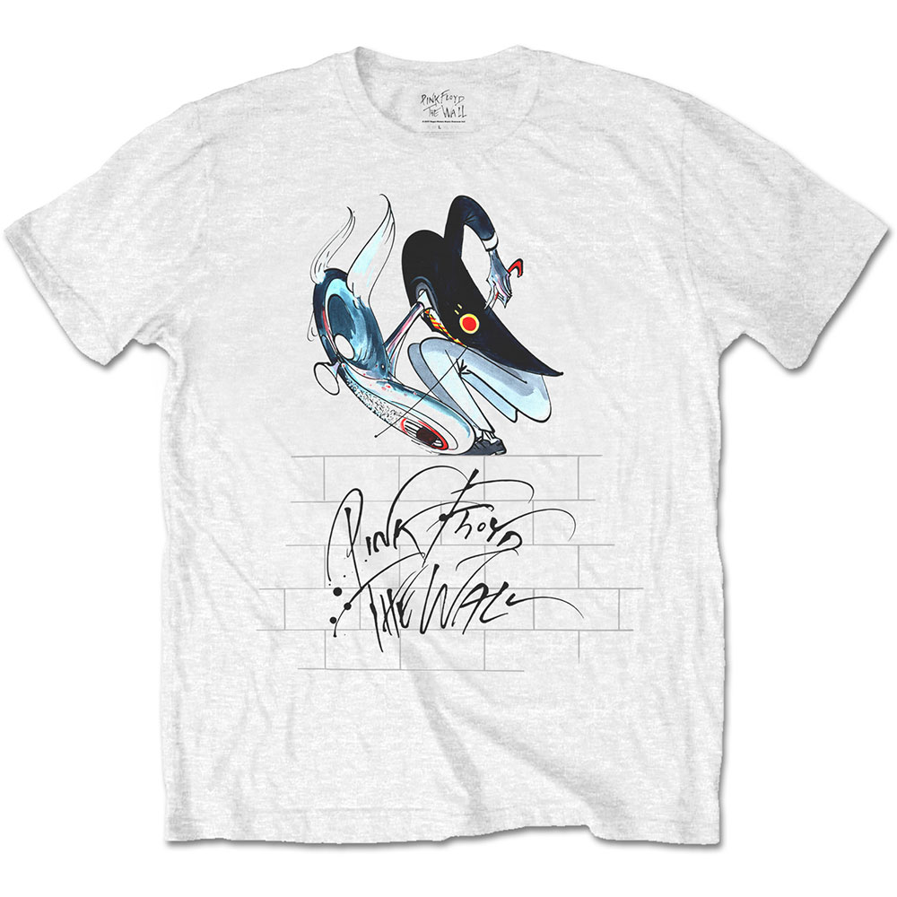 Tričko Pink Floyd - The Wall Teacher, Unisex,Biela,M