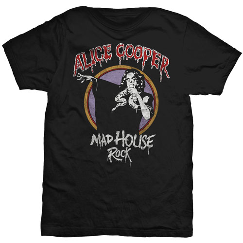 Tričko Alice Cooper - Mad House Rock, Unisex,Čierna,L