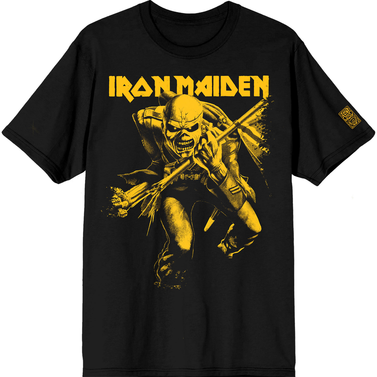 Tričko Iron Maiden - 50 Trooper Crop Yellow, Unisex,Čierna,XXL