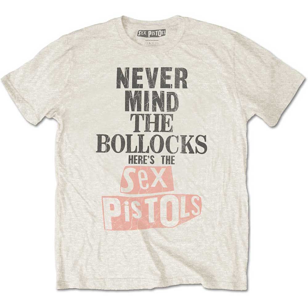 Tričko Sex Pistols - Bollocks Distressed, Unisex,Natural,XL