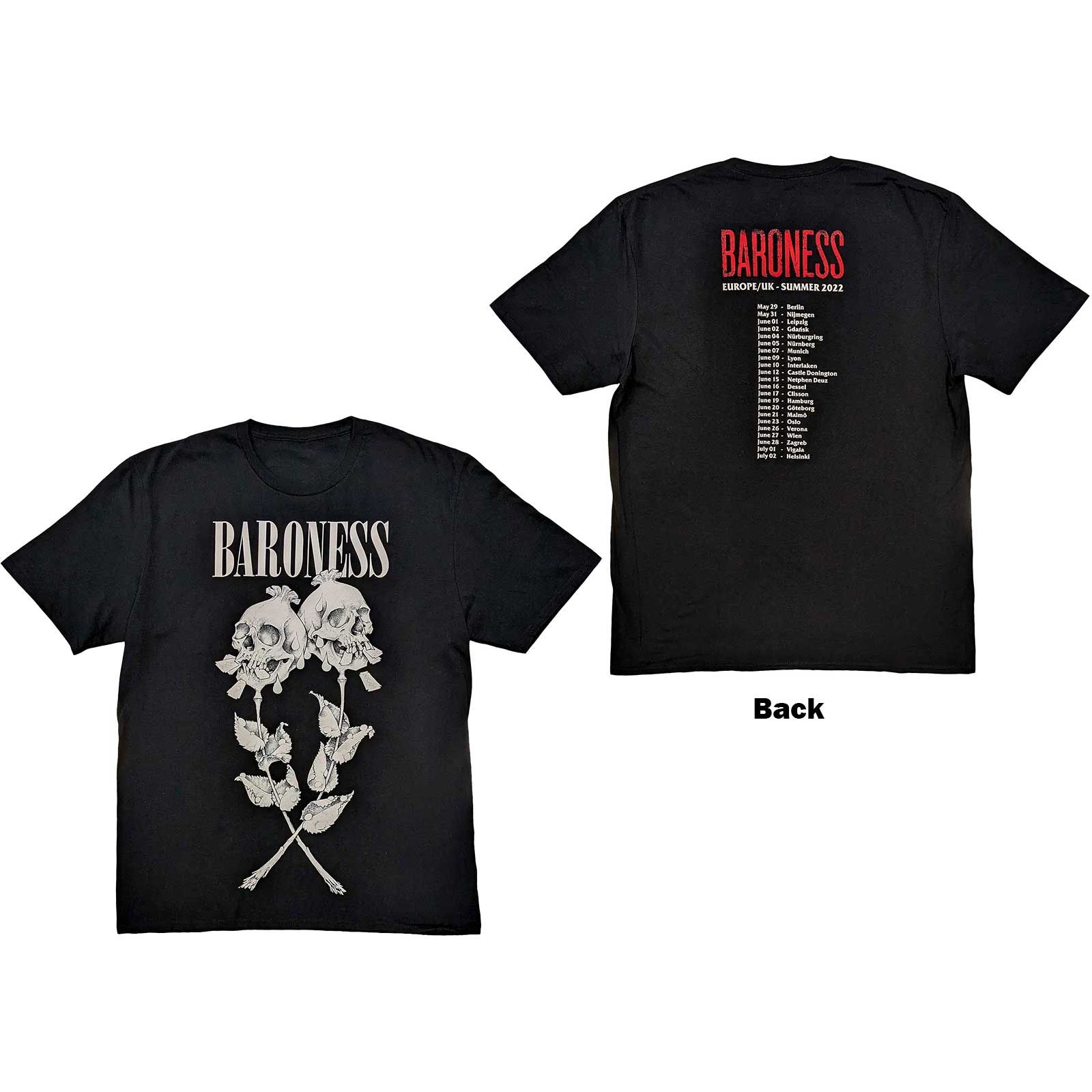 Tričko Baroness - Razor Bloom, Unisex,Čierna,XXL