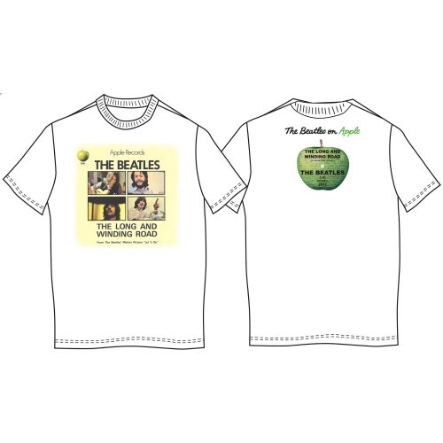 Tričko The Beatles - Long & Winding Road, Unisex,Biela,XXL