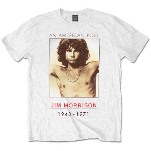 Tričko The Doors - American Poet, Unisex,Biela,XXL