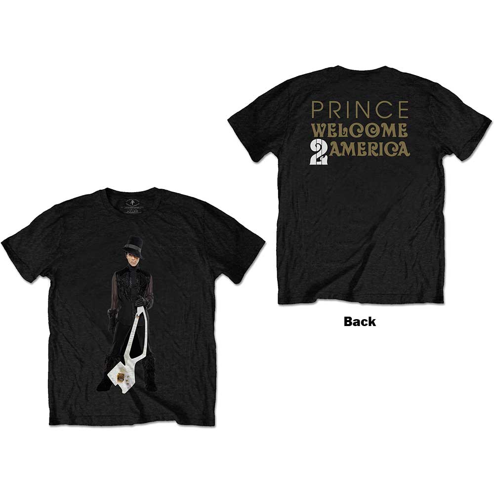 Tričko Prince - W2A White Guitar, Unisex,Čierna,XXL