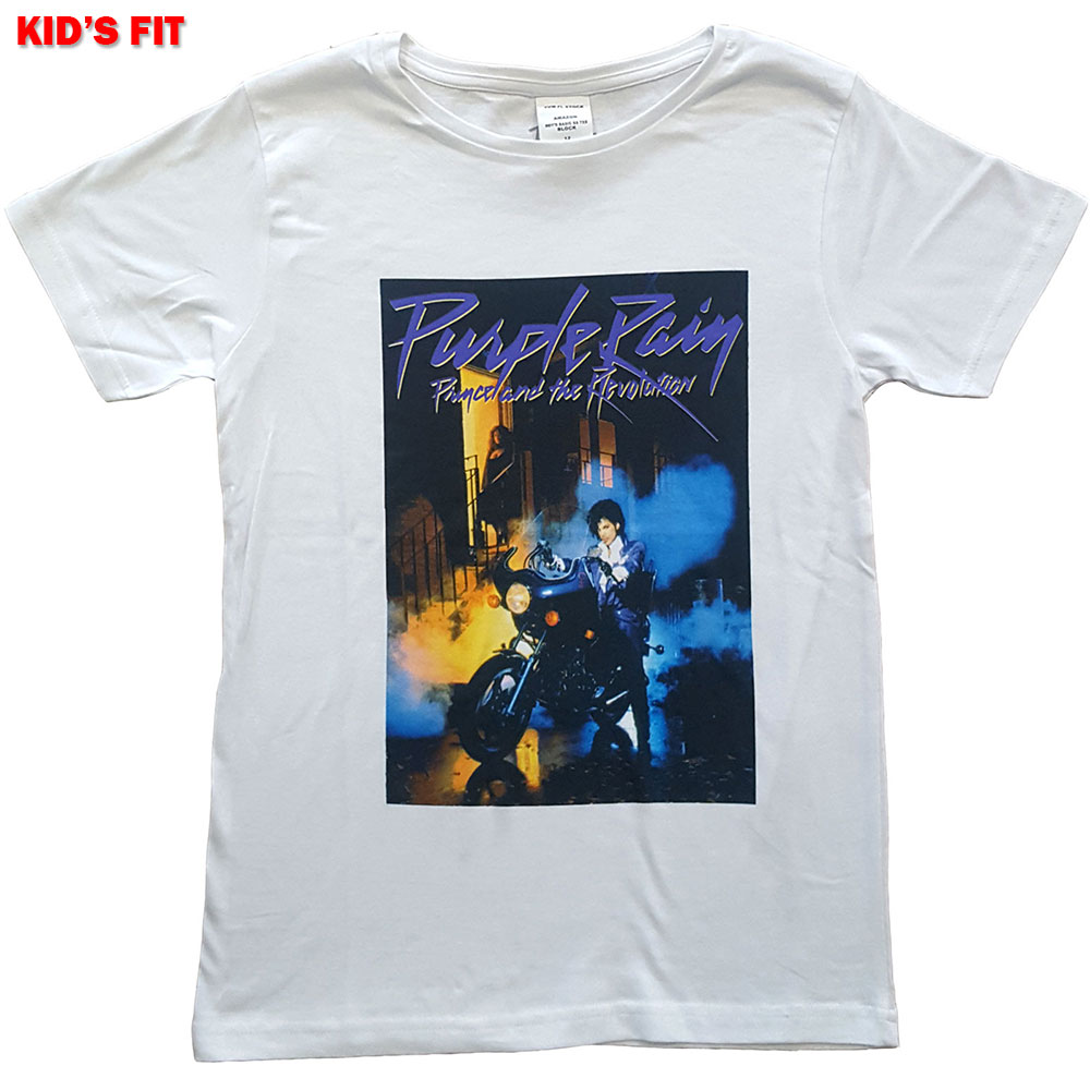 Tričko Prince - Purple Rain, Dieťa,Biela,11 – 12 rokov