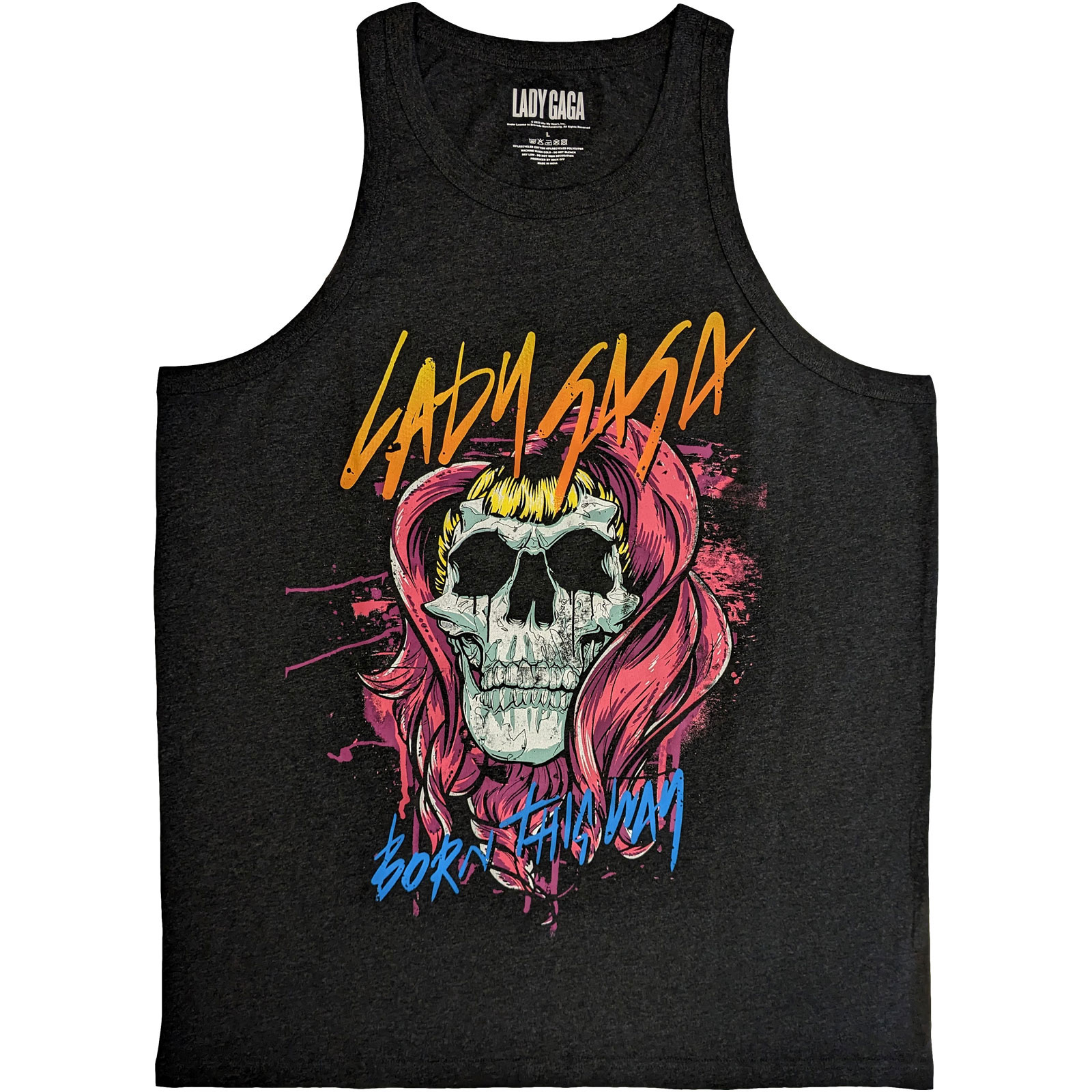 Tielko Lady Gaga - Skull, Unisex,Šedá,XXL