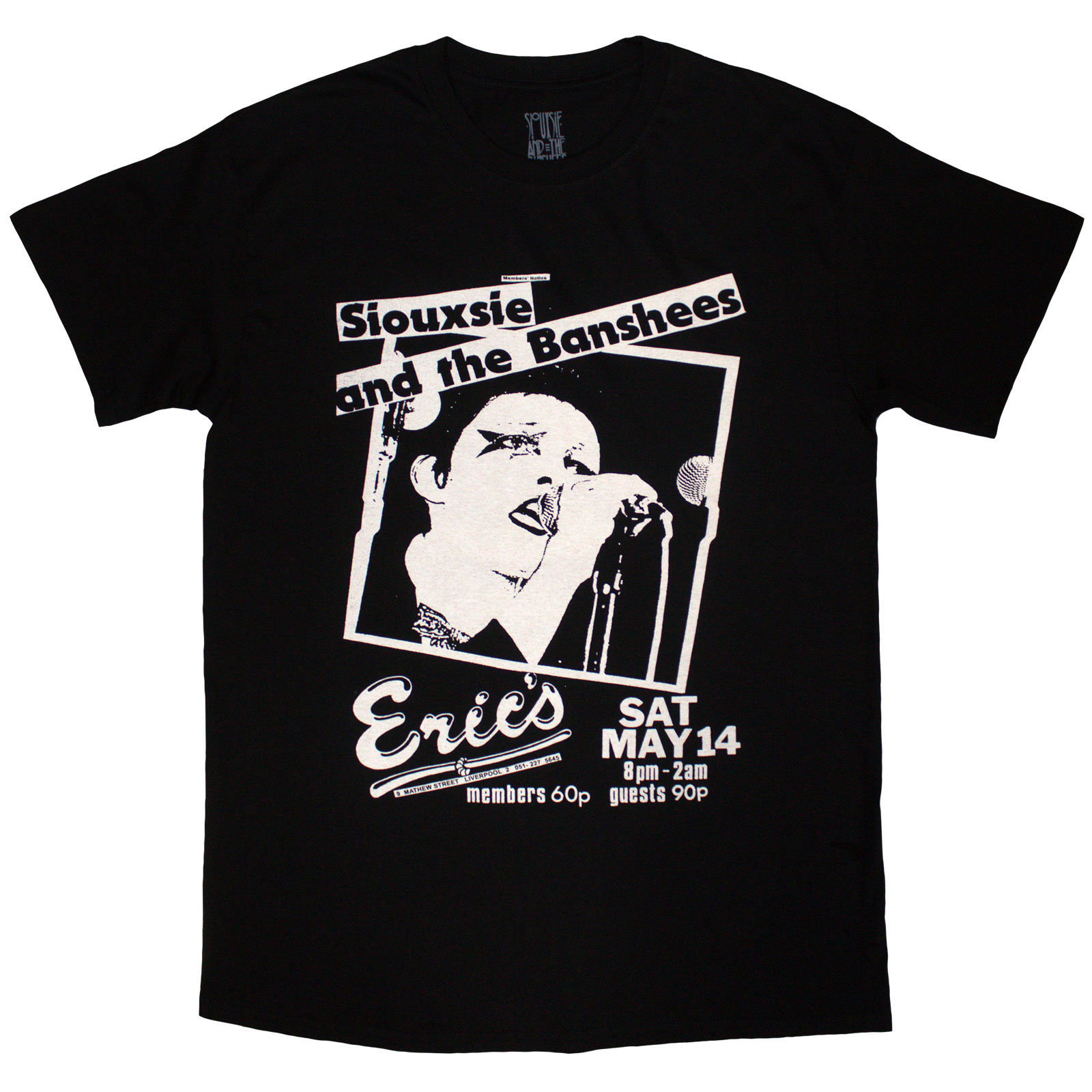 Tričko Siouxsie and the Banshees - Eric's, Unisex,Čierna,XXL