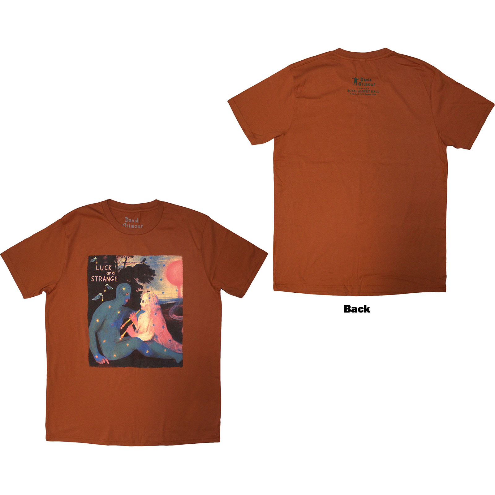 Tričko David Gilmour - Luck & Strange London 2, Unisex,Oranžová,S