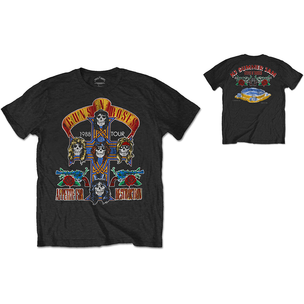 Tričko Guns N’ Roses - NJ Summer Jam 1988, Unisex,Čierna,XXL