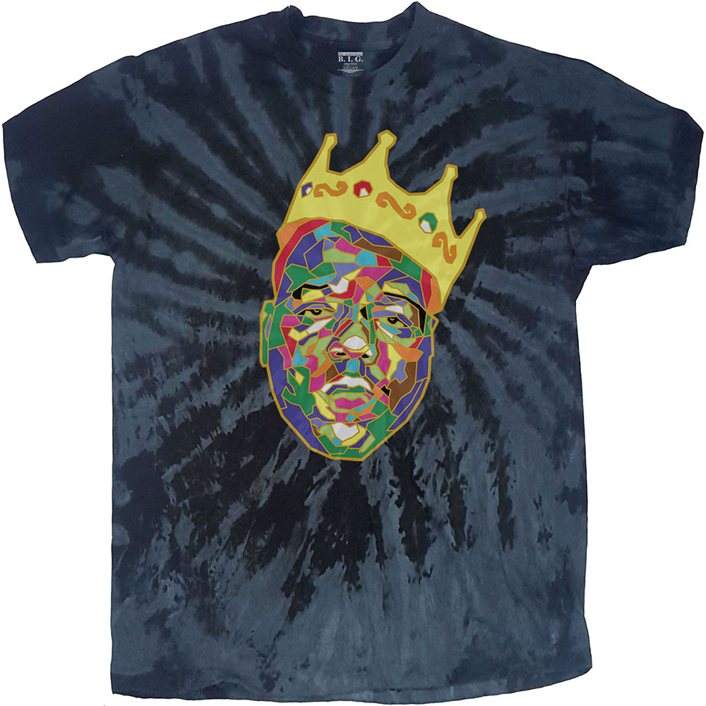 Tričko Biggie Smalls - Crown, Unisex,Modrá,XXL