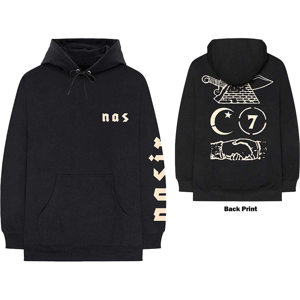 Mikina Nas - Symbols, Unisex,Čierna,3XL