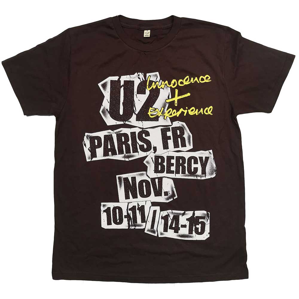 Tričko U2 - I+E Paris Event 2015, Unisex,Hnedá,XL