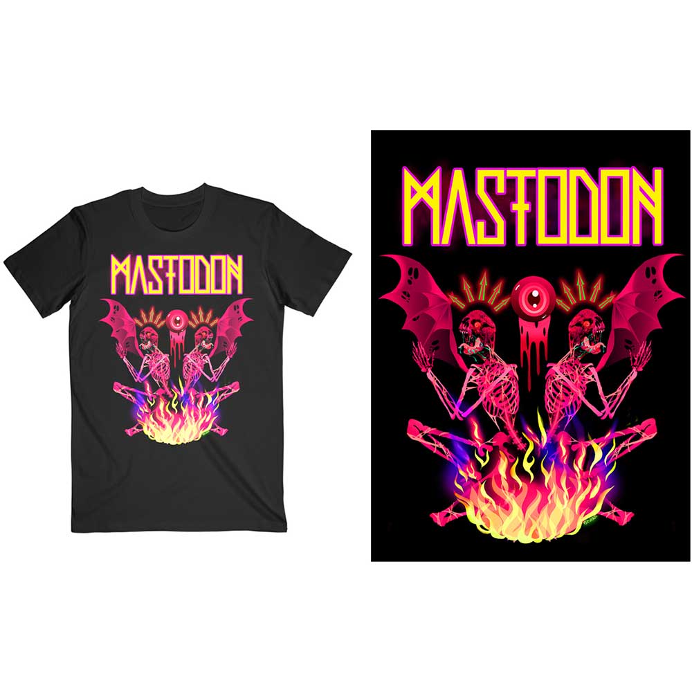 Tričko Mastodon - Double Brimstone Neon, Unisex,Čierna,XXL