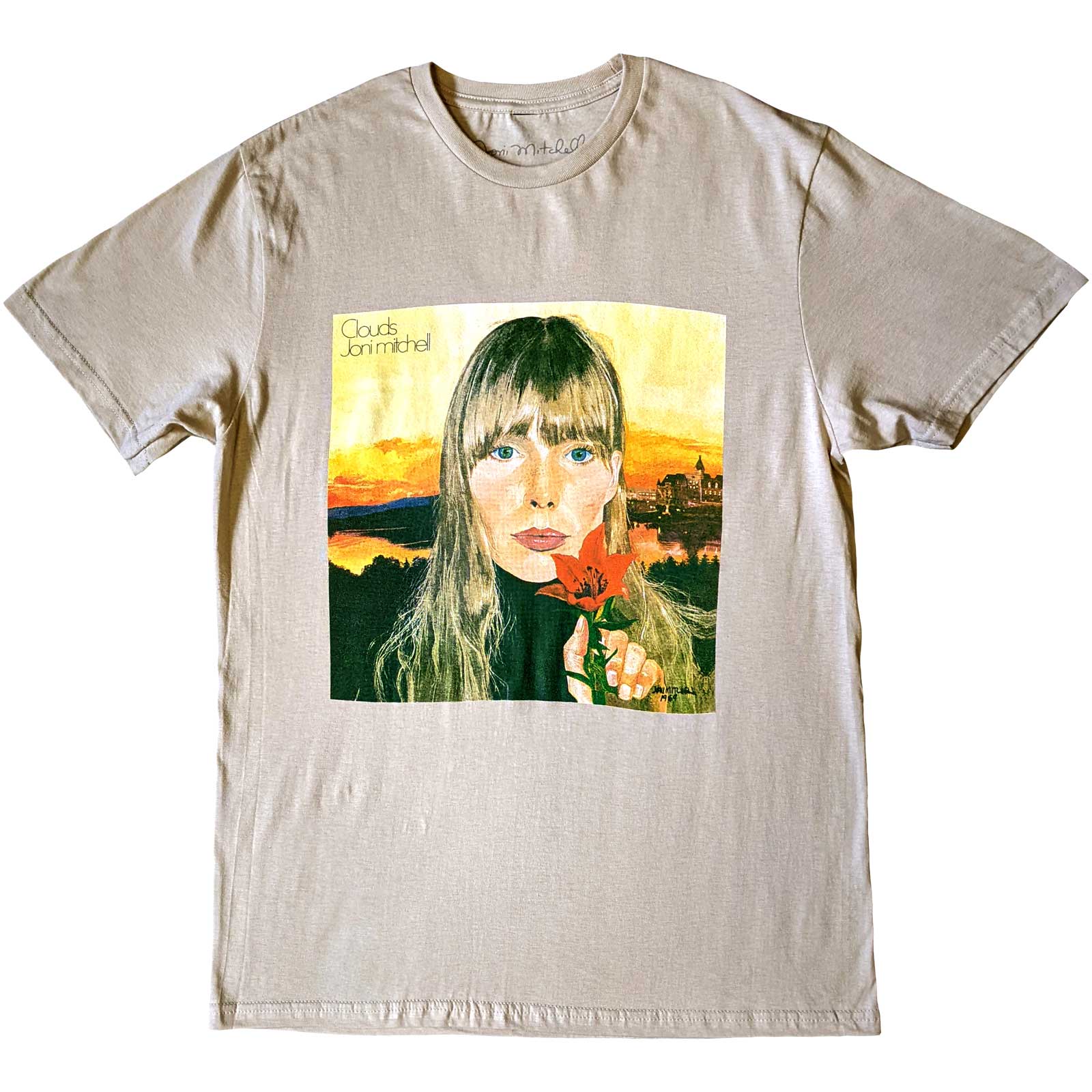 Tričko Joni Mitchell - Clouds, Unisex,Natural,M