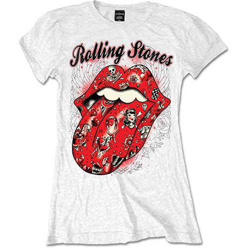 Tričko The Rolling Stones - Tattoo Flash, Žena,Biela,XXL