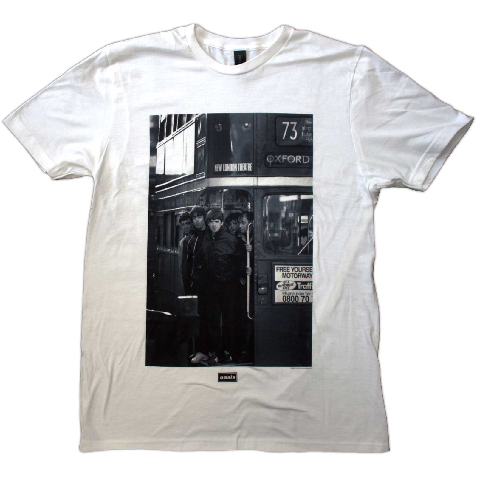 Tričko Oasis - London Bus Photo, Unisex,Biela,XXL