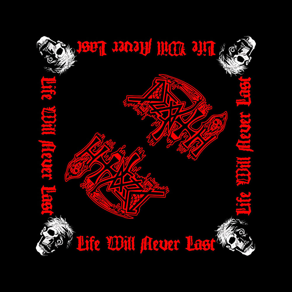 Šatka Death - Life Will Never Last, Unisex,Čierna,Univerzálna