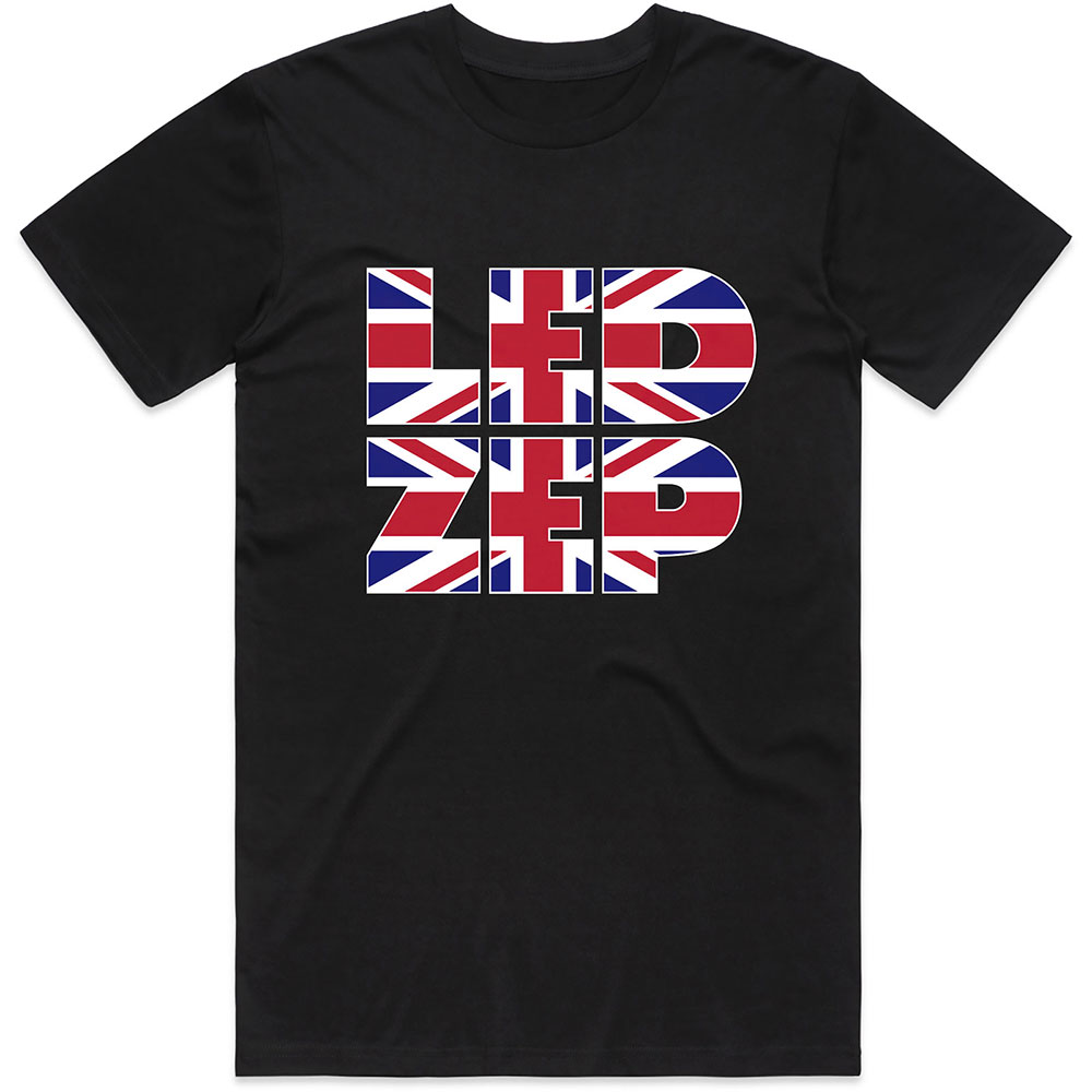 Tričko Led Zeppelin - Union Jack Type, Unisex,Čierna,XXL