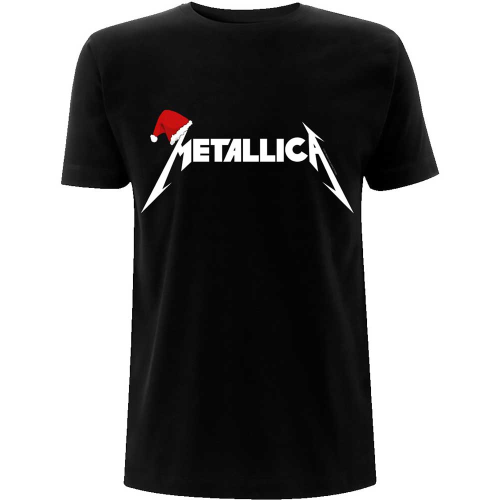 Tričko Metallica - Santa Hat Logo, Unisex,Čierna,XL